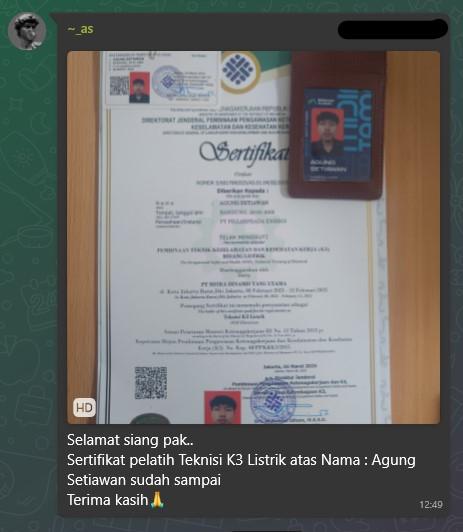 Teknisi K3 Listrik Batch 72
