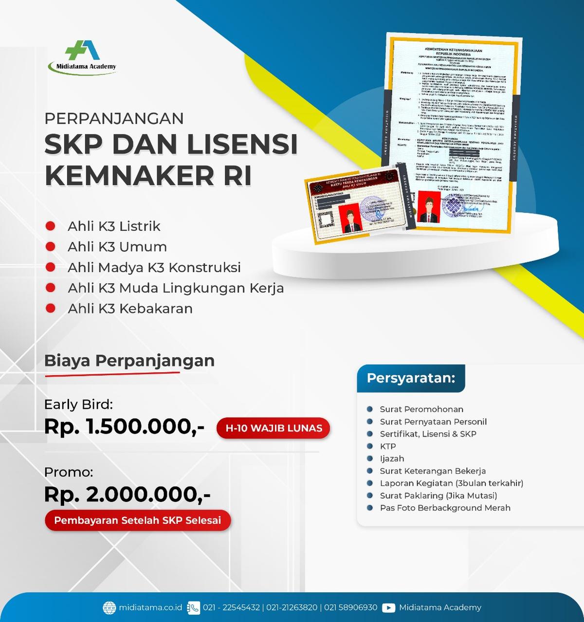 Penerbitan Ahli K3 Umum Kemnaker RI Batch 1 SKP