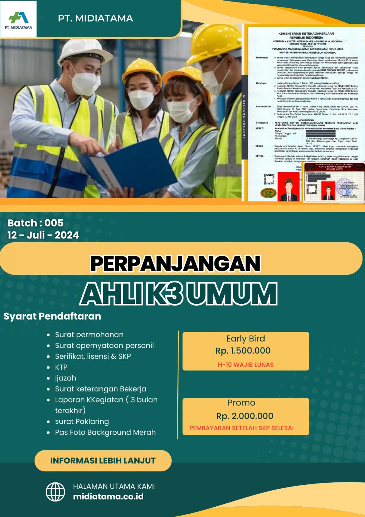 Ahli K3 Umum Batch 5 SKP