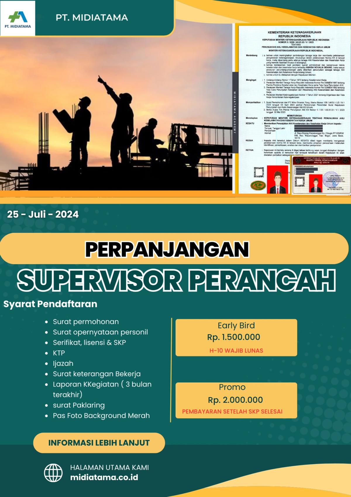 Supervisor Perancah Batch 2 LISENSI