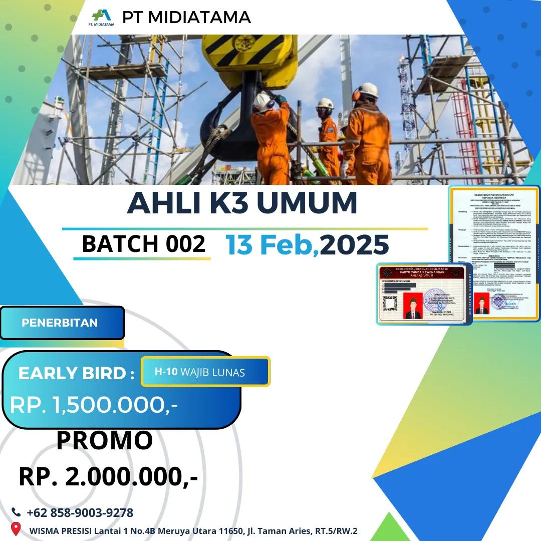Penerbitan Ahli K3 Umum Kemnaker RI Batch 2 SKP