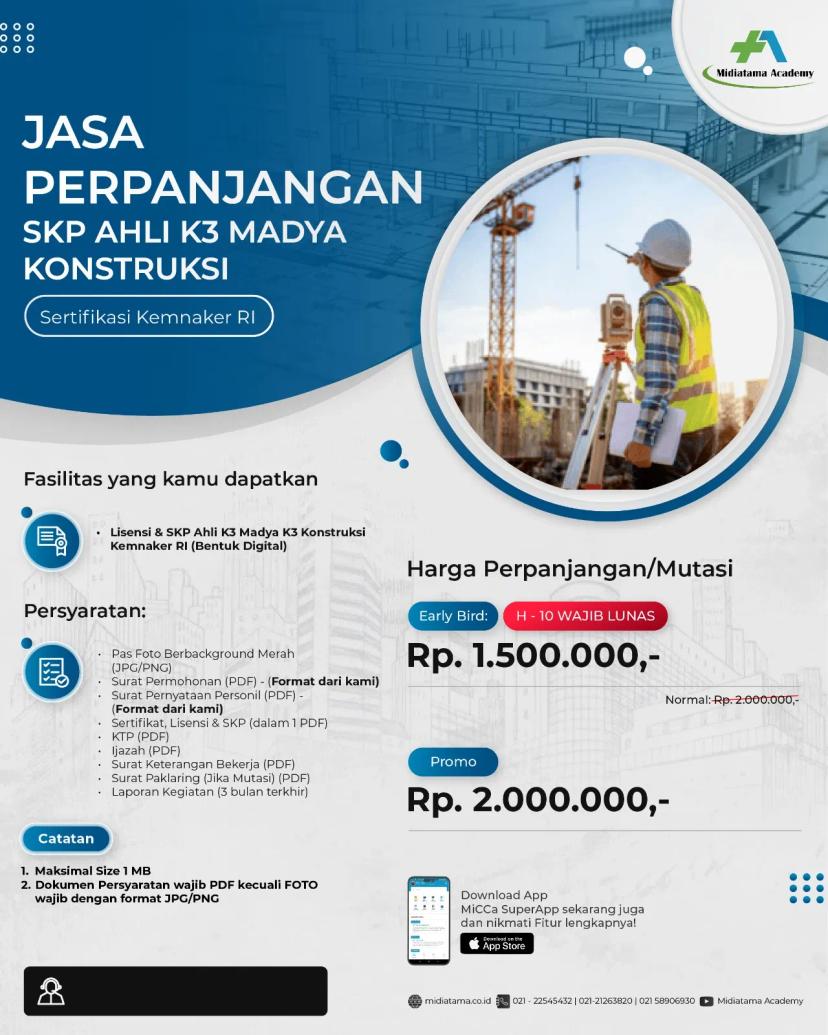 Ahli Madya K3 Konstruksi Batch 5 SKP