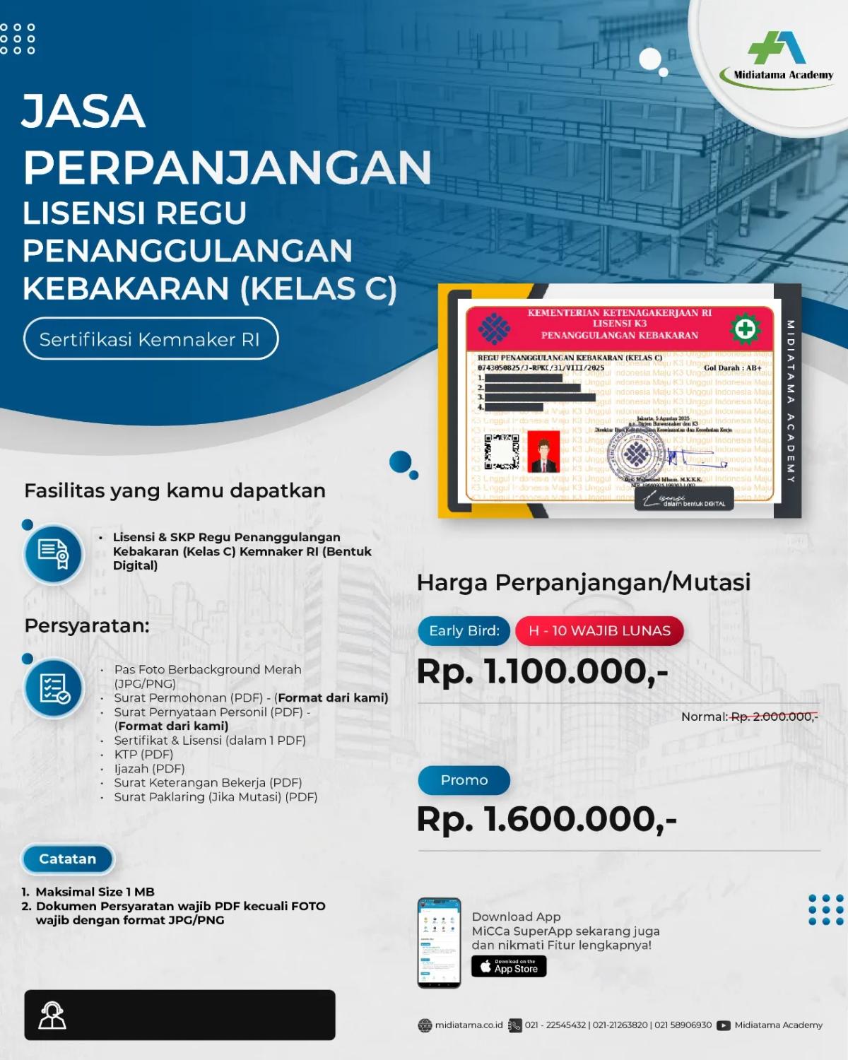 Regu Penanggulangan Kebakaran (Kelas C) Batch 6 LISENSI