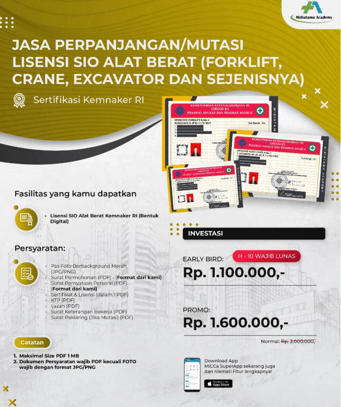 Ahli K3 Pesawat Angkat dan Angkut Batch 2 SKP