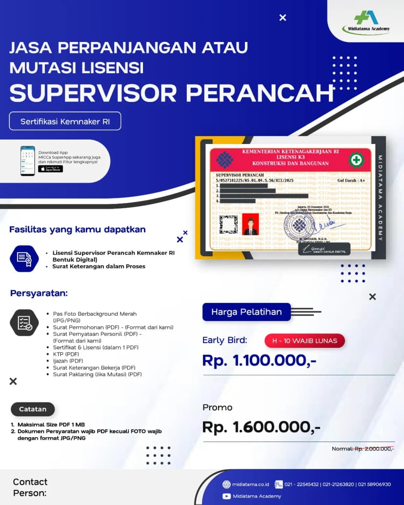 Supervisor Perancah Batch 21 LISENSI