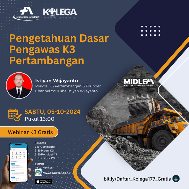 Pengetahuan Dasar Pengawas K3 Pertambangan Batch 1