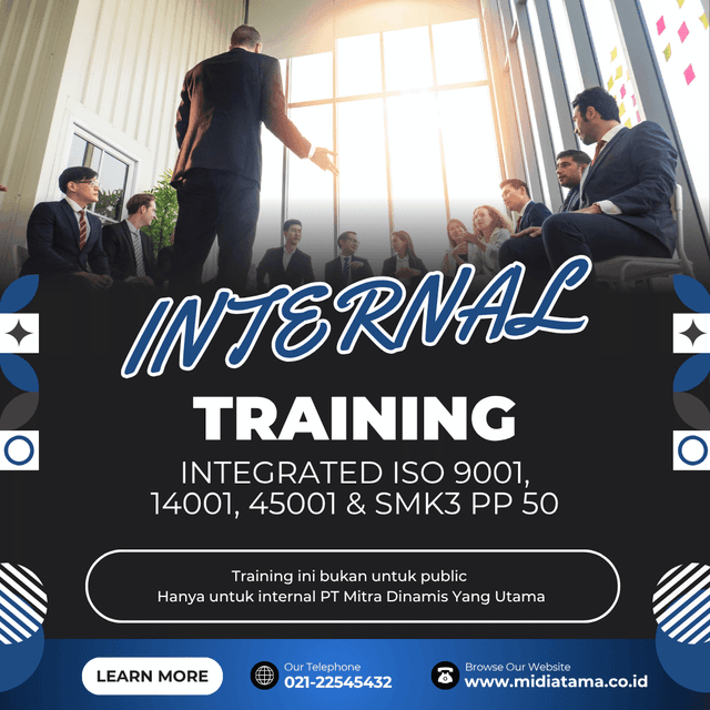 Penyusunan Dokumen Sistem Manajemen Terintegrasi ISO 9001:2015, 14001:2015, 45001:2018 dan SMK3 PP 50 Tahun 2012 Batch 1