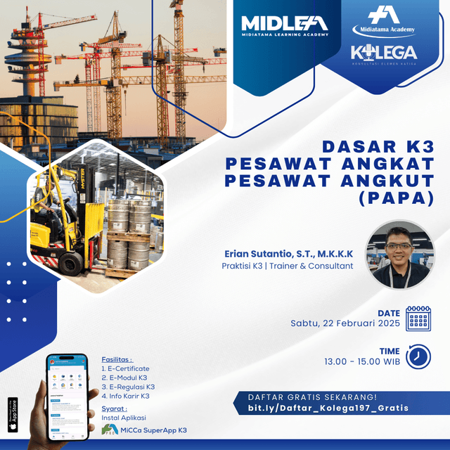 Dasar K3 Pesawat Angkat Pesawat Angkut (PAPA) Batch 1