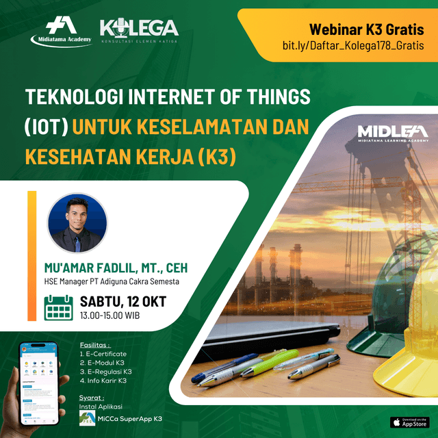 Teknologi Internet of Things (IoT) untuk Keselamatan dan Kesehatan Kerja (K3) Batch 1