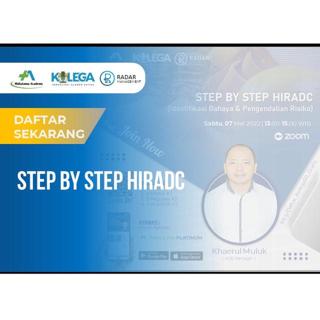 Step by Step HIRADC (Identifikasi Bahaya & Pengendalian Risiko) Batch 1