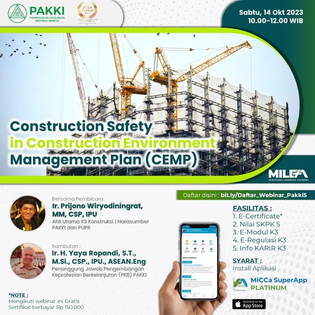 Construction Safety  in Construction Environment Management Plan (CEMP) Batch 1