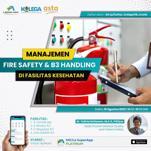 Manajemen Fire Safety dan B3 Handling di Fasilitas Kesehatan Batch 1