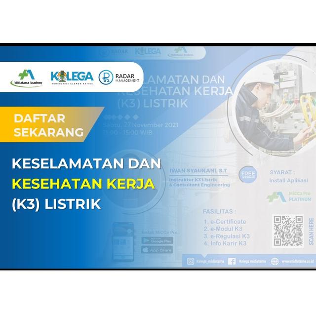 Keselamatan dan Kesehatan Kerja (K3) Listrik Batch 1