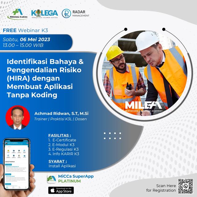 Identifikasi Bahaya dan Pengendalian Risiko (HIRA) dengan Membuat Aplikasi Tanpa Koding Batch 1