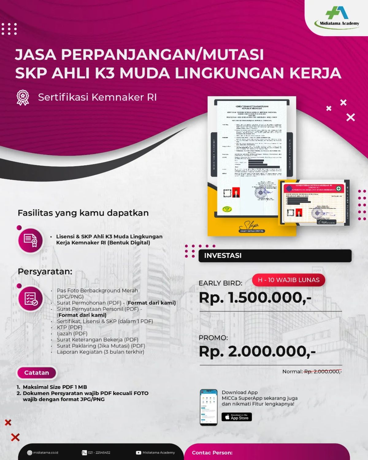 Ahli K3 Muda Lingkungan Kerja Batch 4 SKP