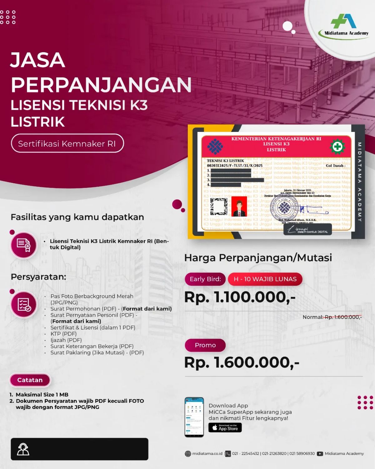 Teknisi K3 Listrik Batch 22 LISENSI