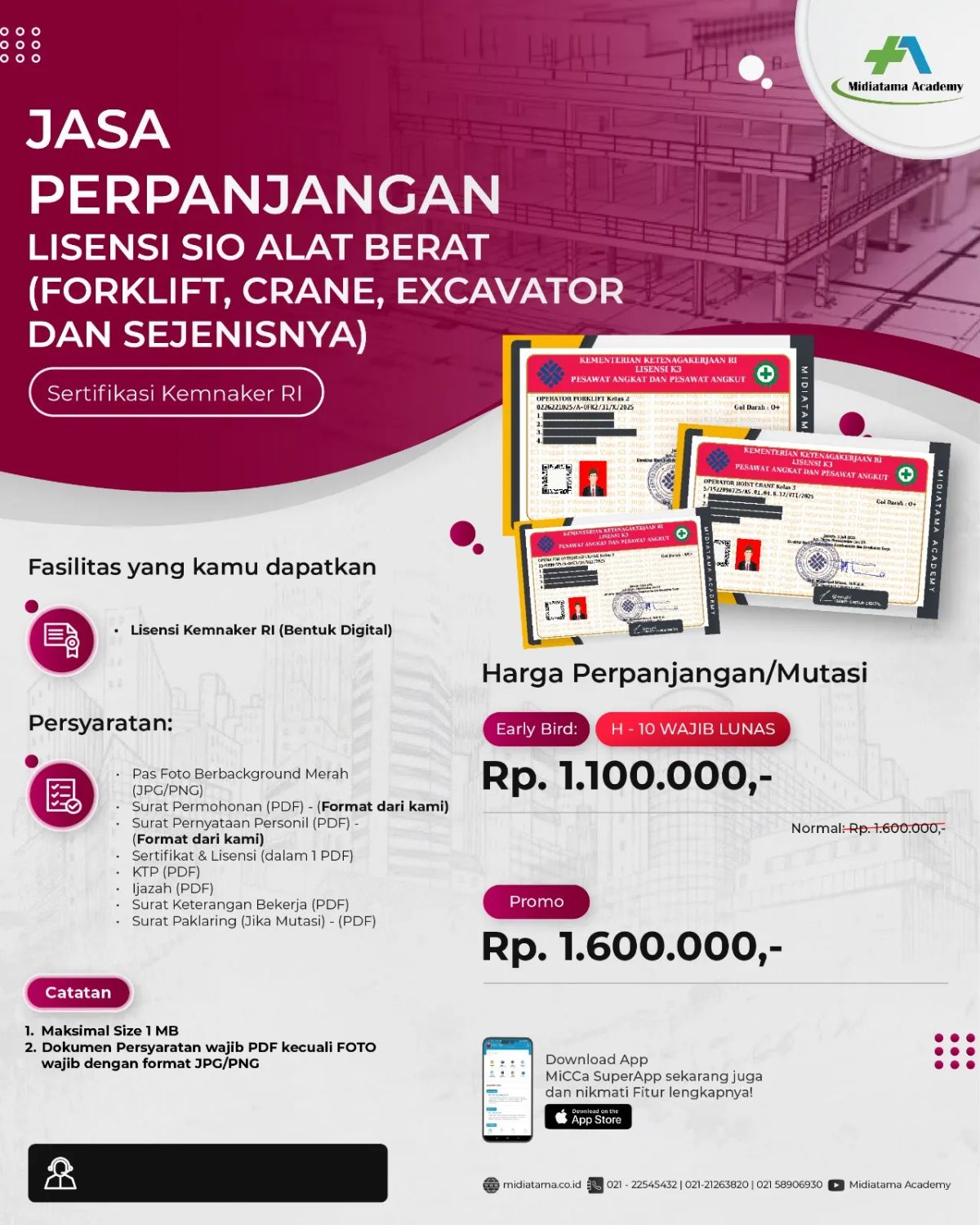 Operator Forklift Kelas II Batch 23 LISENSI