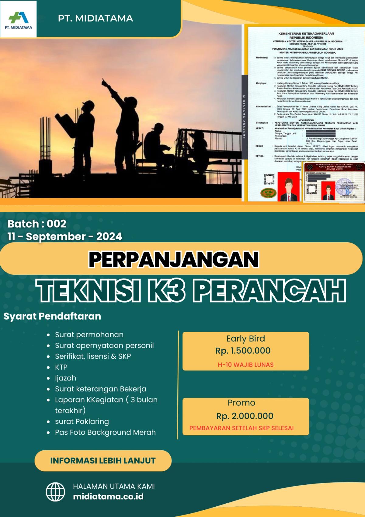 Teknisi K3 Perancah Batch 2 LISENSI