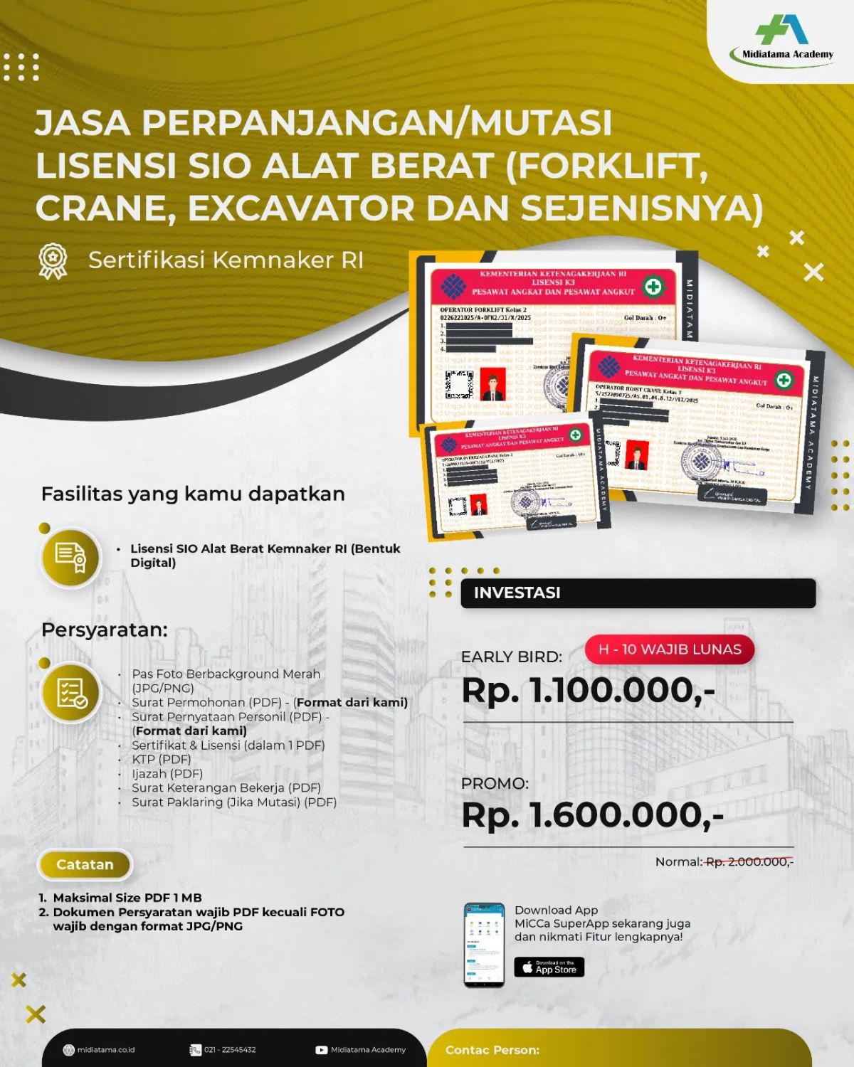 Operator Forklift Kelas II Batch 24 LISENSI