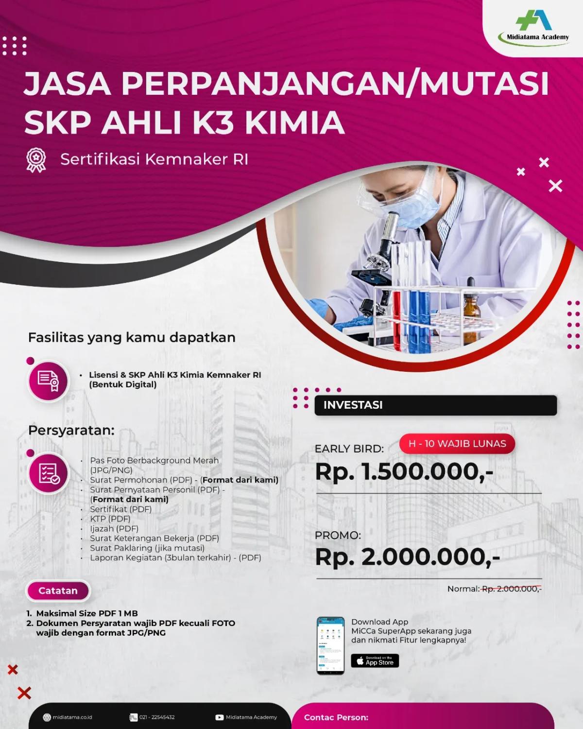 Ahli K3 Kimia Batch 6 SKP