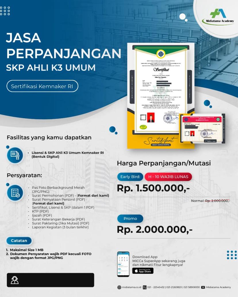 Ahli K3 Umum Batch 63 SKP