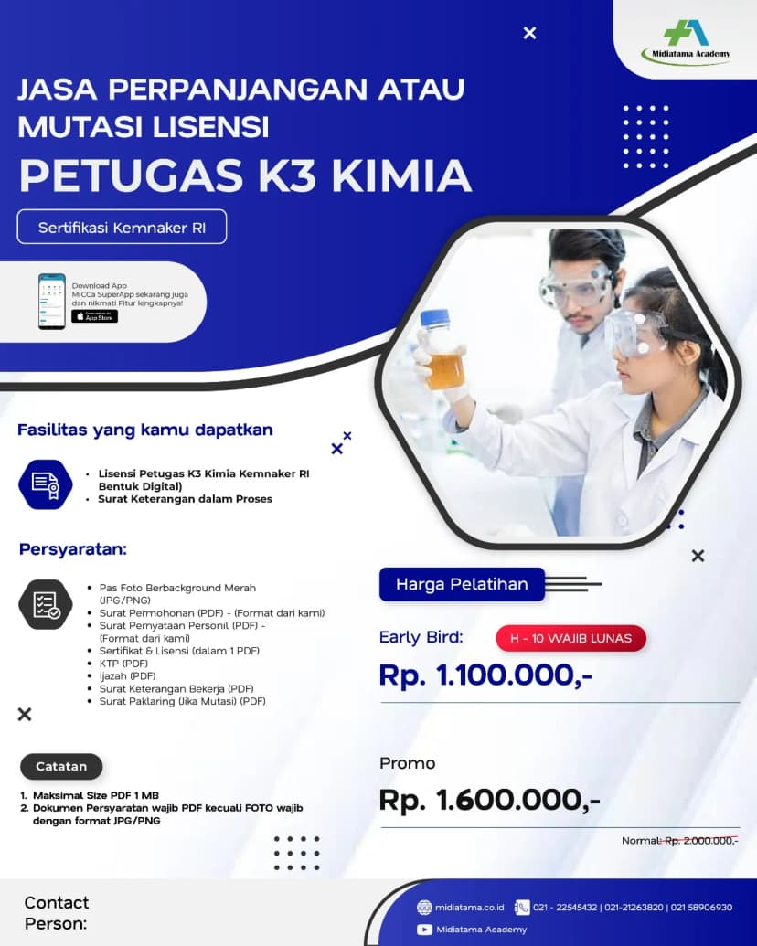 Petugas K3 Kimia Batch 8 LISENSI
