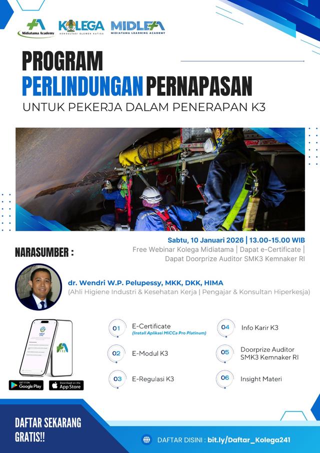 Program Perlindungan Pernapasan Untuk Pekerja dalam Penerapan K3 Batch 1